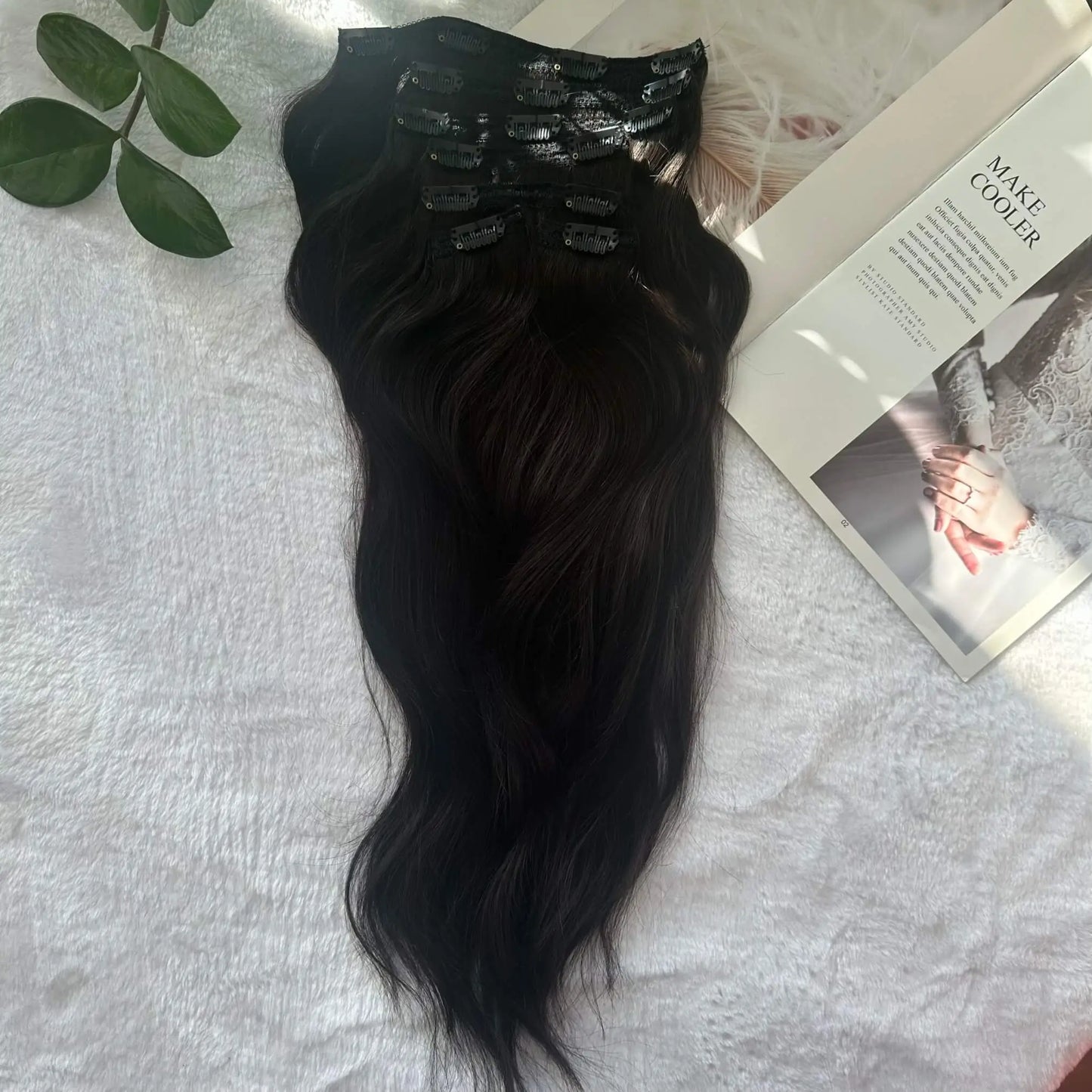 artificial hair integrations clip in extensions for black hair